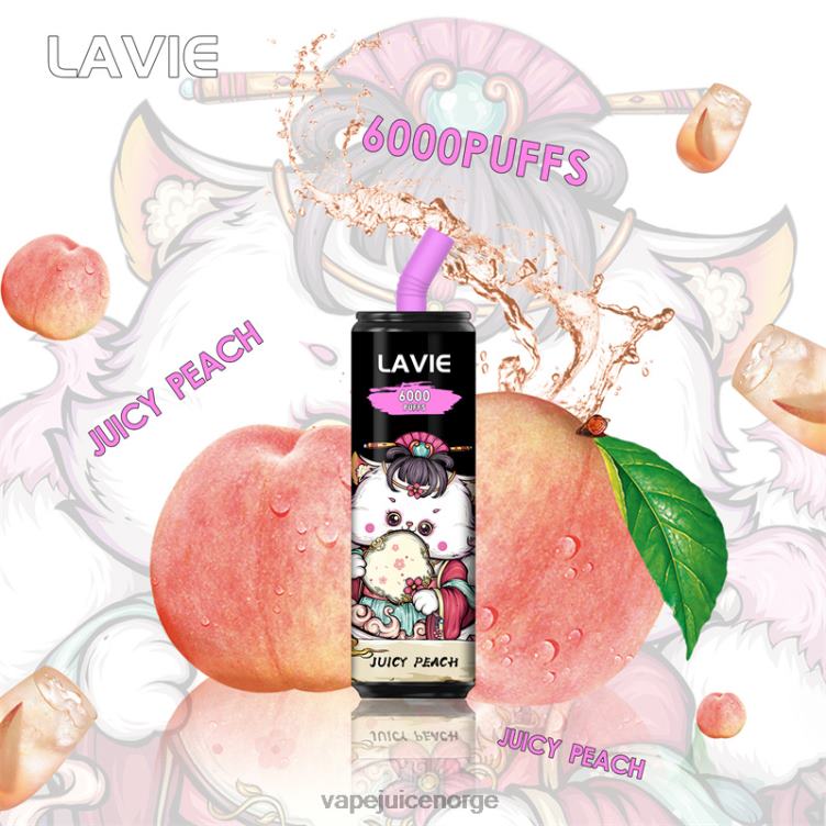 8J2L8271 Vape Norge - saftig fersken LAVIE Coke BAR 6000 drag