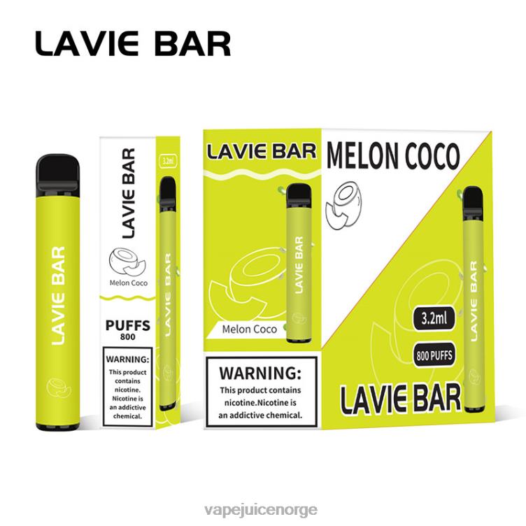 8J2L8315 Vape Norge - melon kokos LAVIE BAR 800 drag