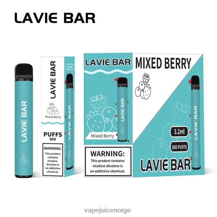 8J2L8316 Vape Juice - blandede bær LAVIE BAR 800 drag
