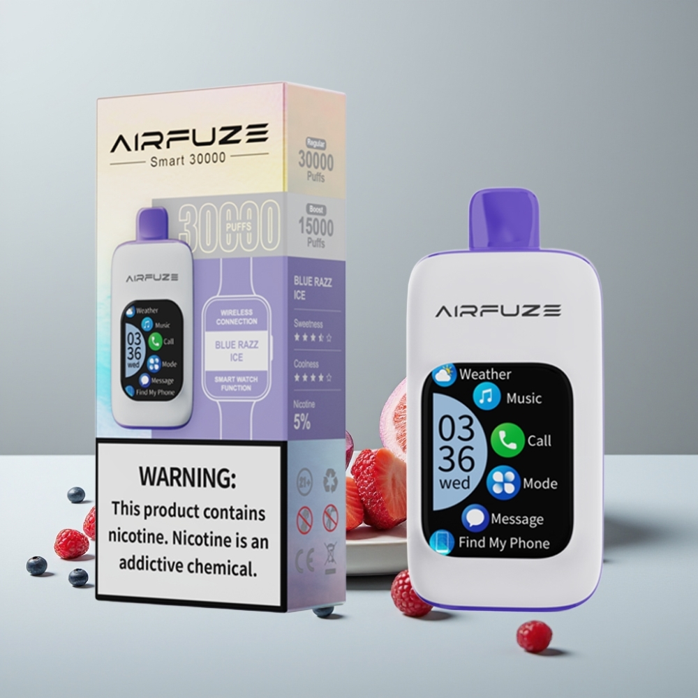 AirFuze Smart 30000 Puffs Engangsvaper Blå Bringebær Is