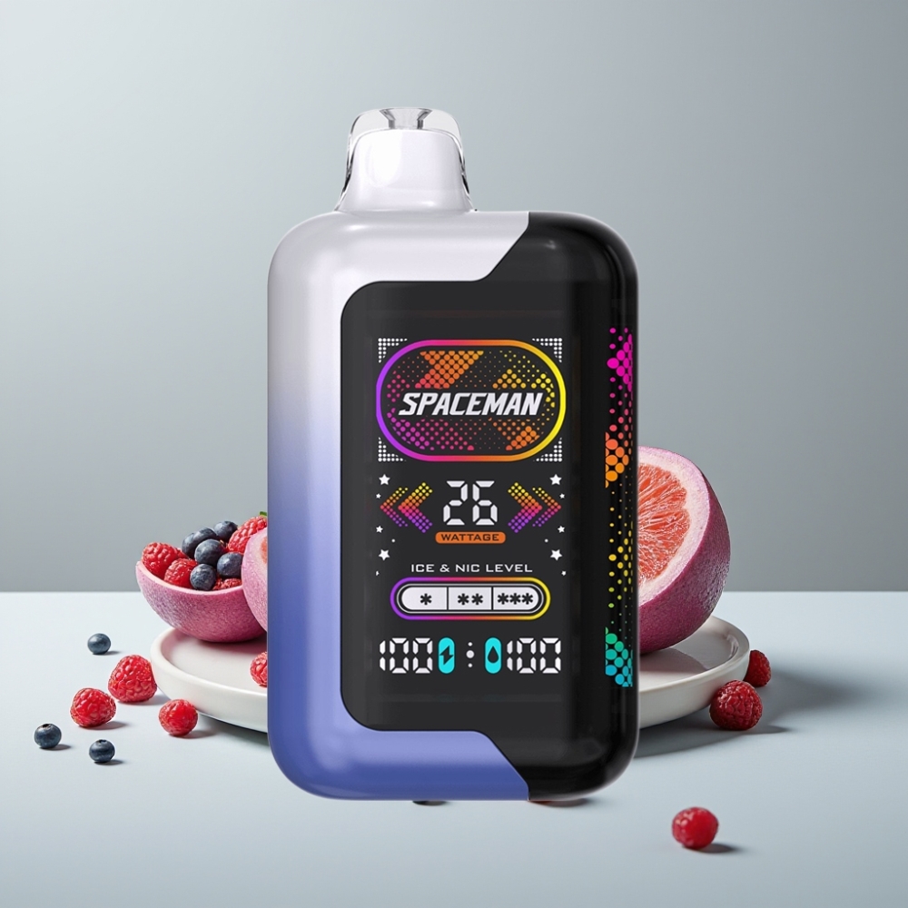 SMOK SPACEMAN SP40000 Engangsdamp Blå Bringebær Is og Zero Nikotin