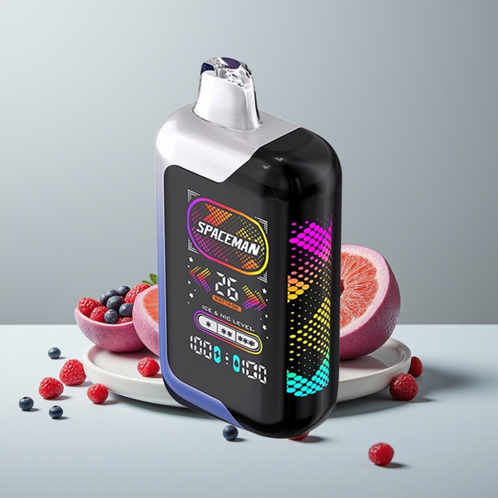 SMOK SPACEMAN SP40000 Engangsdamp Blå Bringebær Is og Zero Nikotin