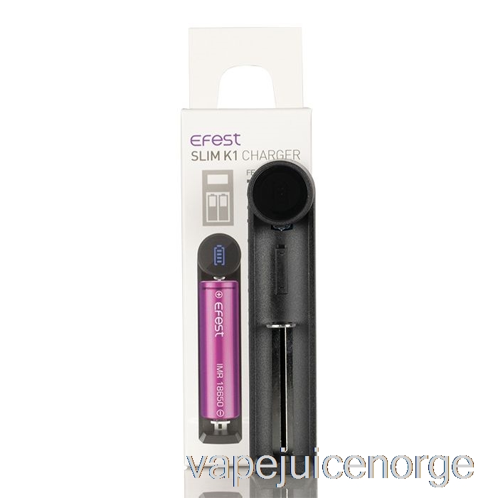 Vape Med Nikotin Efest Slim K1 Enkeltspors Batterilader