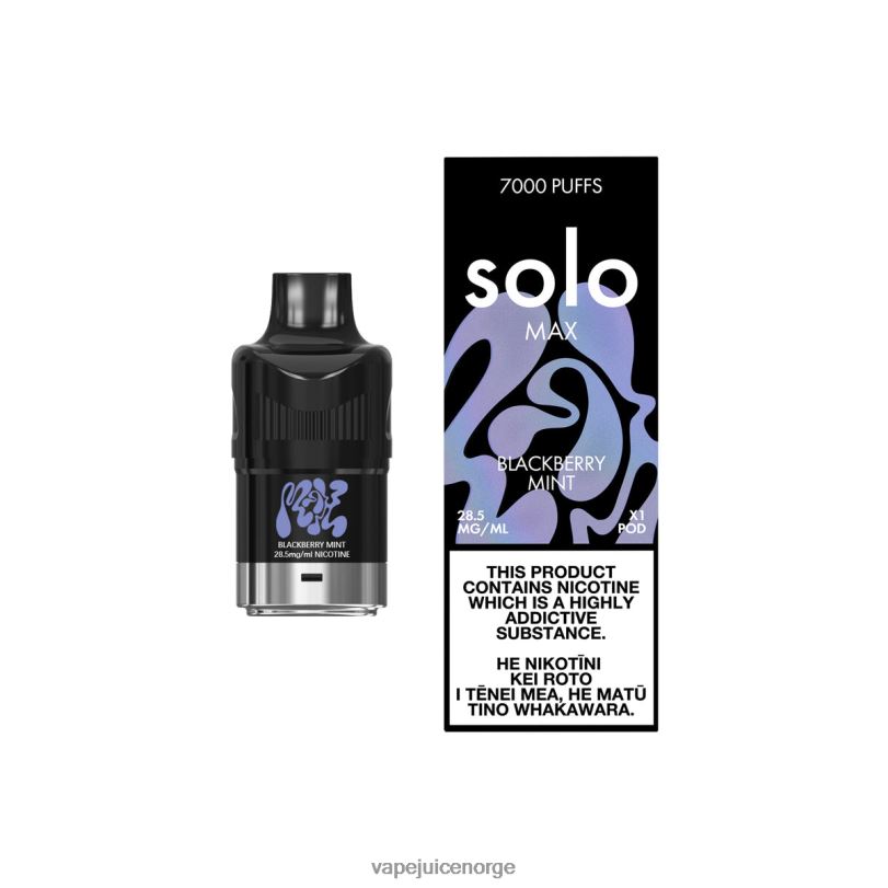 Vape Norge bjørnebær mynte | Solo MAX pod 2N08073
